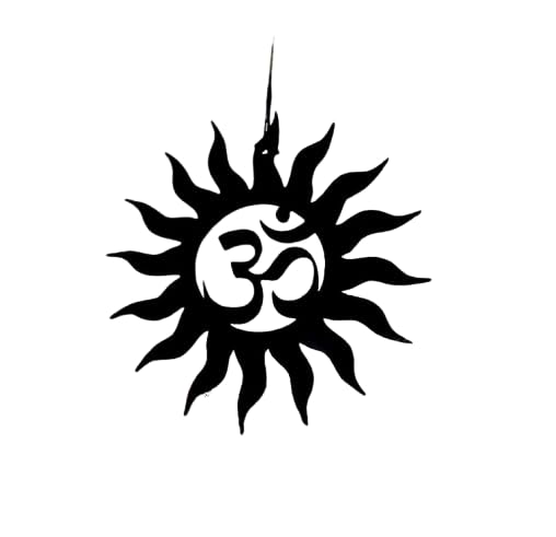 Om with Sun Car Hanging