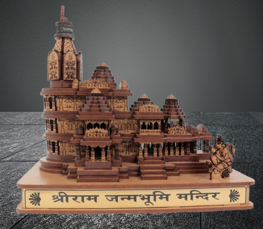 Shri Ram Mandir Wooden 3D Temple Model