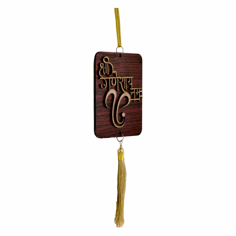 Ganesh Ji Wooden Car Hanging