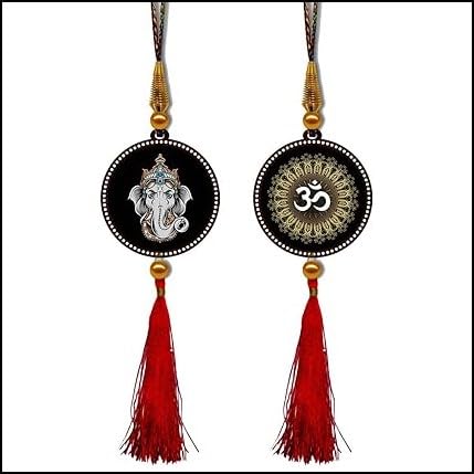 Lord Ganesha & Om Premium Car Hanging