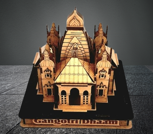 3D Gangotri Dham – A Divine Tribute to the Sacred Himalayan Shrine | 3D Gangotri Dham Wooden Temple Model