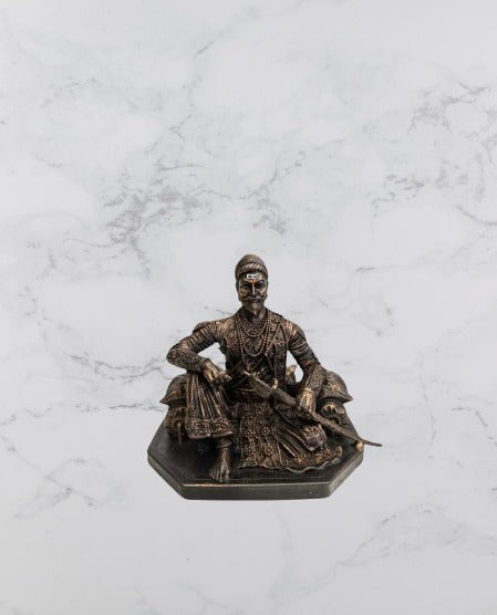 3-Inch Chhatrapati Shivaji Maharaj Seated Statue | Maharaj Baithak Idol
