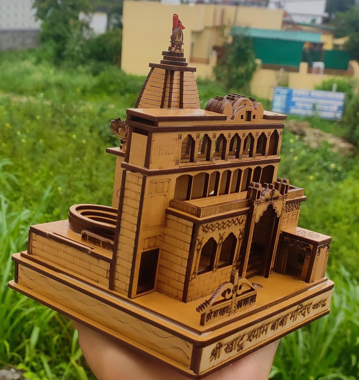Khatu Shyam Mandir Large Beautiful Miniature | 3D Khatu Shyam Mandir model