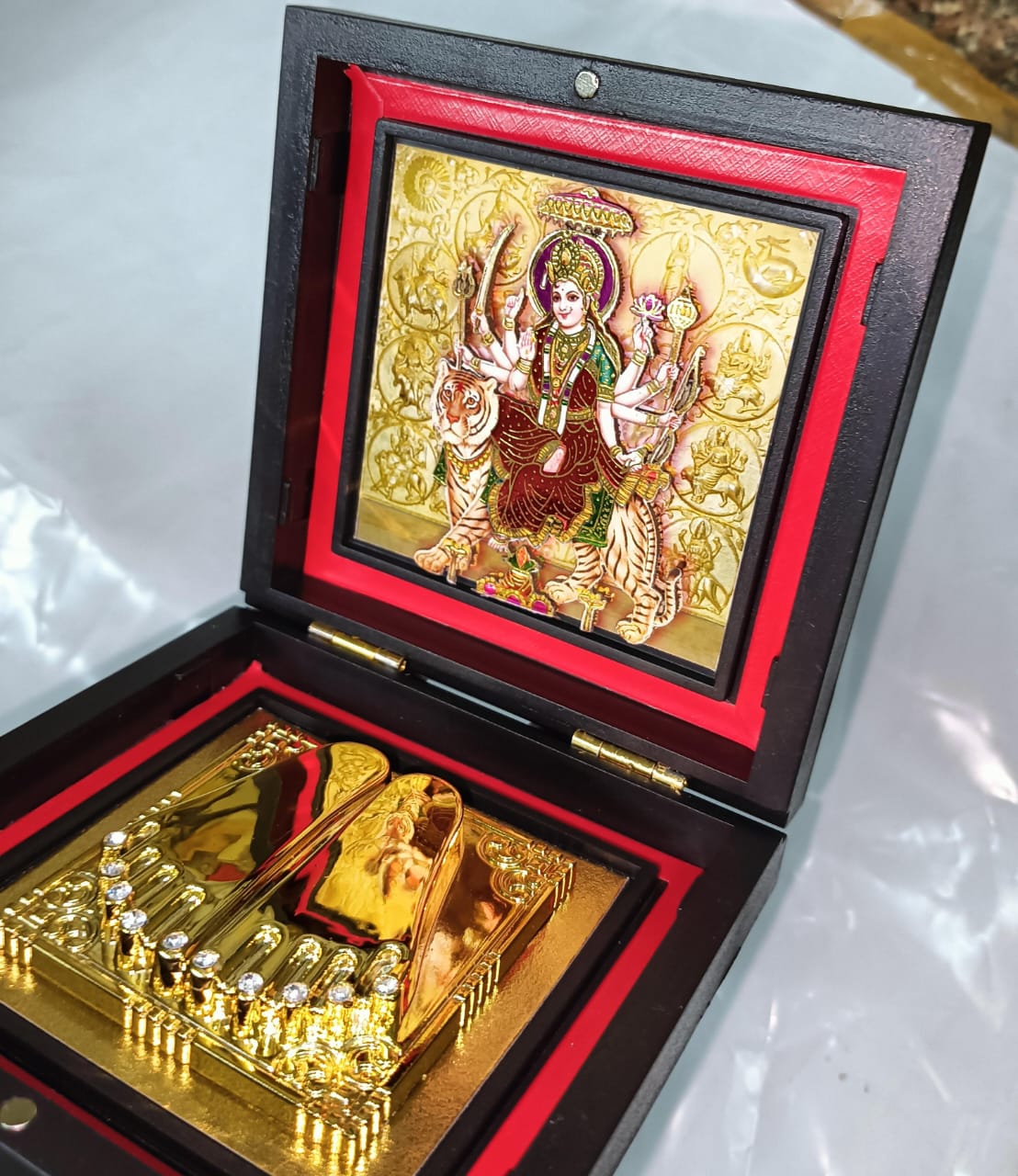 Divine Maa Durga Pocket Temple (Gold Platted) | Nav Durga Pocket Temple