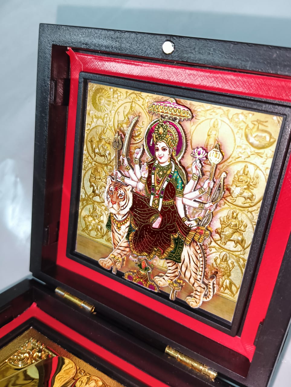 Divine Maa Durga Pocket Temple (Gold Platted) | Nav Durga Pocket Temple