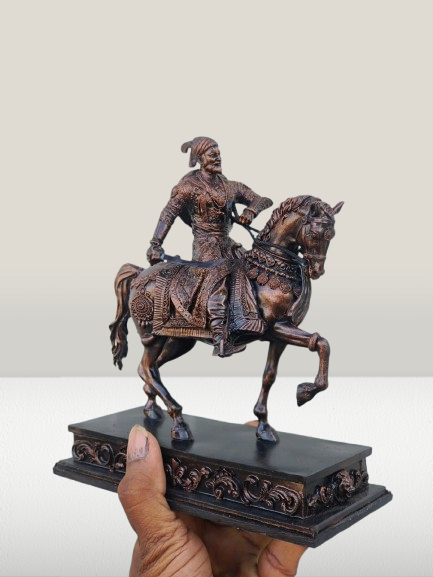 Ashwarud Shivaji Maharaj Idol | Chhatrapati Shivaji Maharaj on Horseback (7 & 12 Inches)