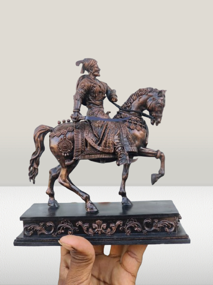 Ashwarud Shivaji Maharaj Idol | Chhatrapati Shivaji Maharaj on Horseback (7 & 12 Inches)
