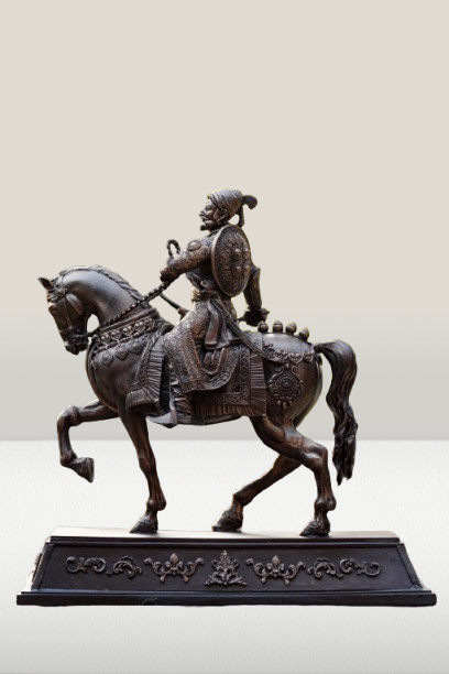 Ashwarud Shivaji Maharaj Idol | Chhatrapati Shivaji Maharaj on Horseback (7 & 12 Inches)