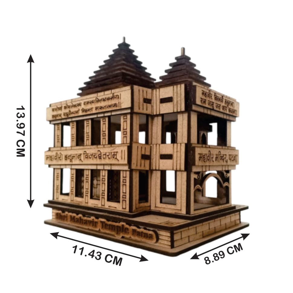 3D Mahaveer Mandir, Patna – A Sacred Architectural Marvel for Your Space | Jain temple wooden model