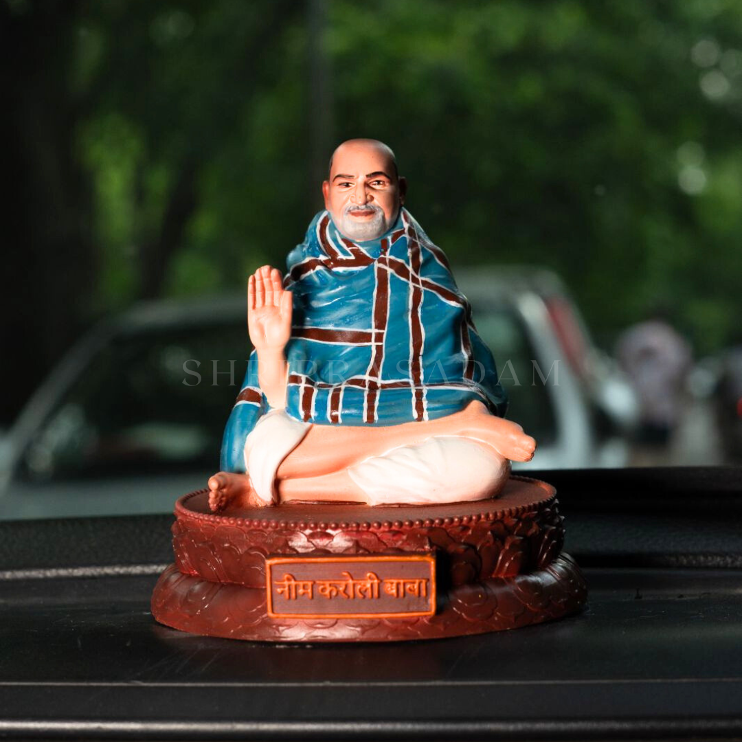 Neem Karoli Baba Idol Statue For Home Car Dashboard , Gifting And Decor