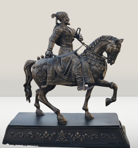 Ashwarud Shivaji Maharaj Idol | Chhatrapati Shivaji Maharaj on Horseback (7 & 12 Inches)