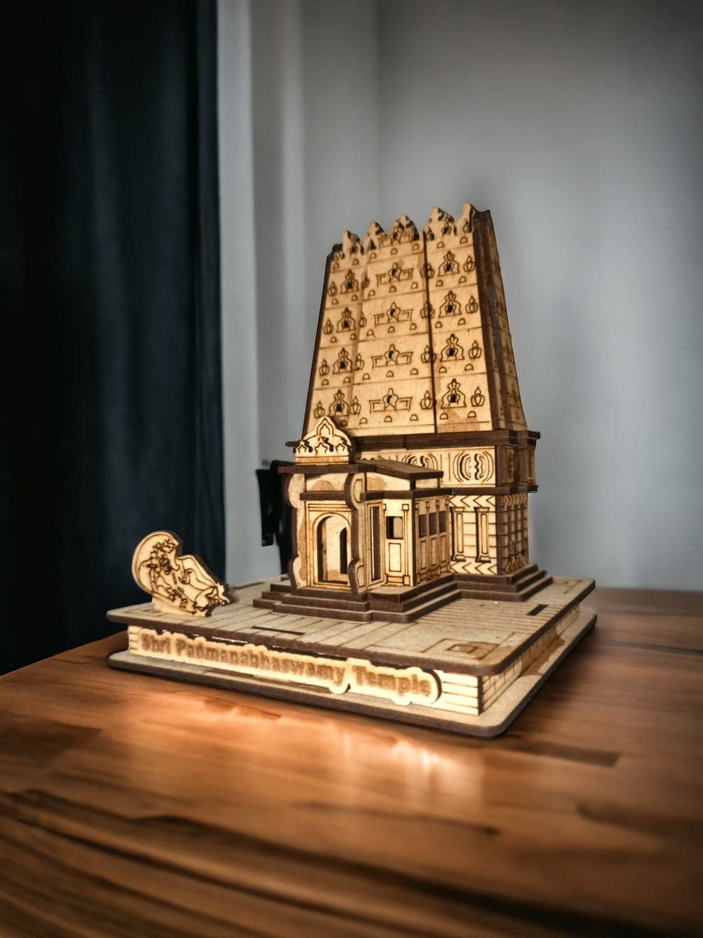 3D Shree Padmanabhaswamy Temple – Exquisite Wooden Handmade Model
