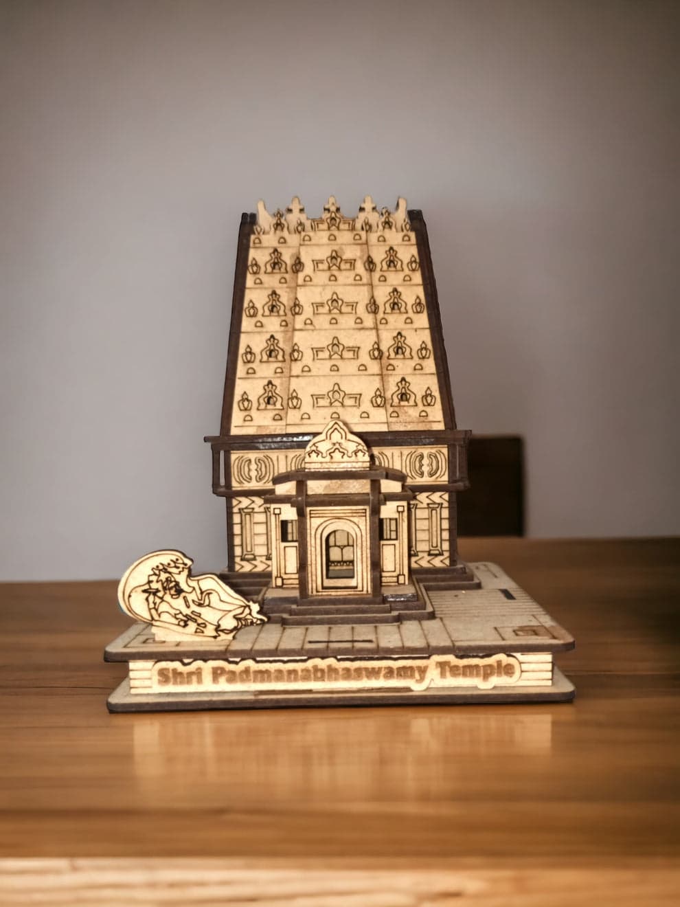 3D Shree Padmanabhaswamy Temple – Exquisite Wooden Handmade Model