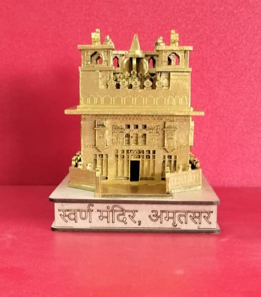 Small 3D Golden Temple Amritsar Miniature Model | Divine Décor Sri Harmandir Sahib Replica | Sacred Sikh Souvenir