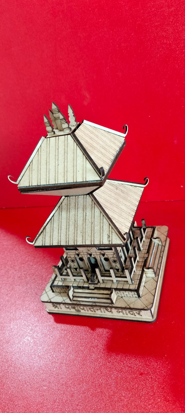 3D Shri Pashupatinath Mandir Small Model | Exquisite Wooden Temple