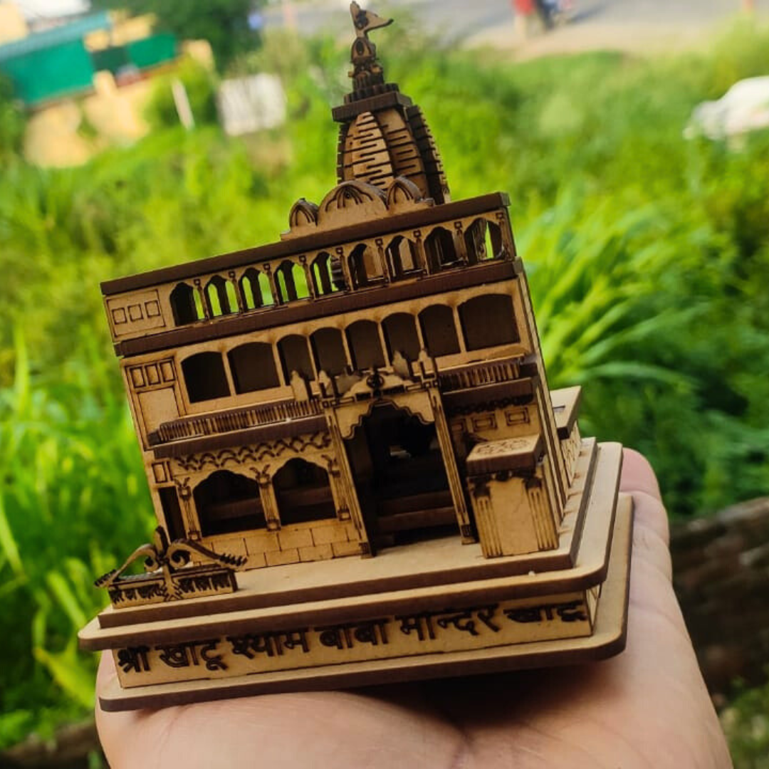 Khatu Shyam Mandir Small Beautiful Miniature | 3D Khatu Shyam Mandir model