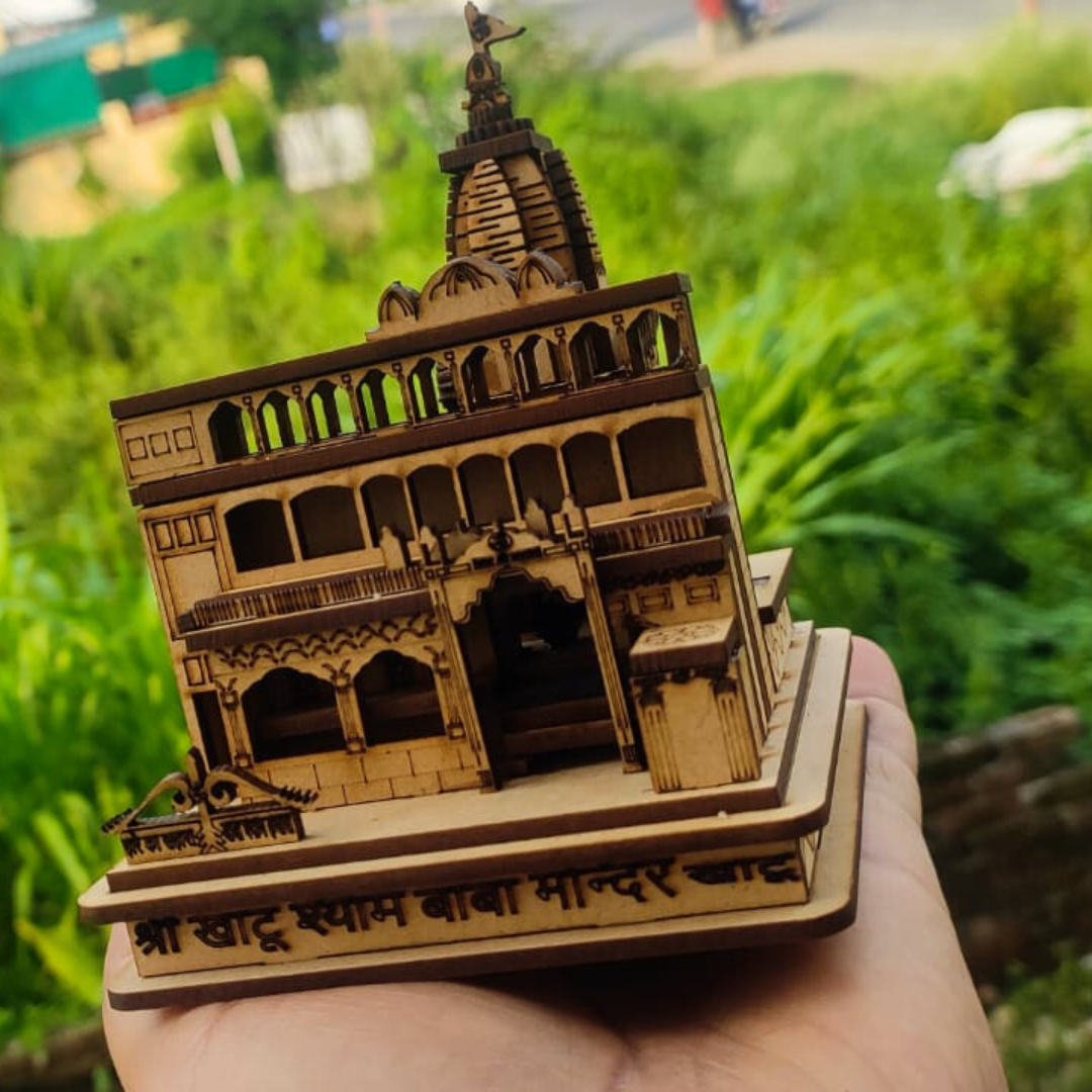 Khatu Shyam Mandir Small Beautiful Miniature | 3D Khatu Shyam Mandir model