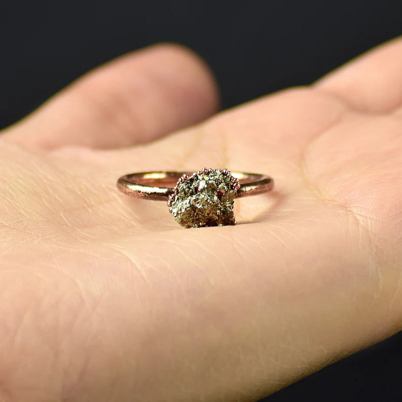 Pyrite Rose Gold Ring