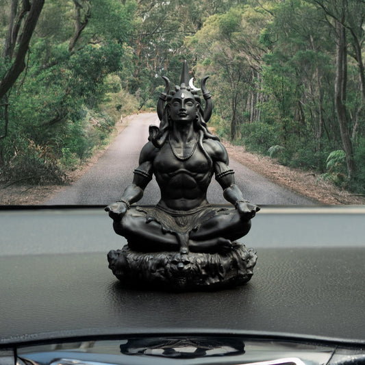 Adiyogi Mahadev Murti | Meditating Adiyogi Mahadev Idol for Car Dashboard & Home Temple