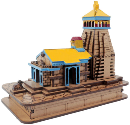 Shri Kedar Small Color Model | Mini Kedarnath Temple Showpiece | 3D Colored Kedarnath Mandir Model