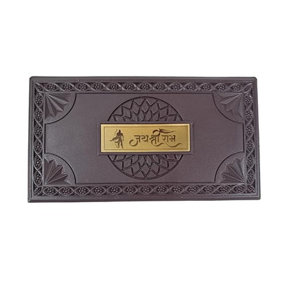 Shri Ram Lalla With Ram Mandir Pocket Temple | Gold-Plated Ram Mandir Mini Pooja Box | Portable Temple for Devotion & Blessings