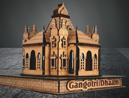 3D Gangotri Dham – A Divine Tribute to the Sacred Himalayan Shrine | 3D Gangotri Dham Wooden Temple Model