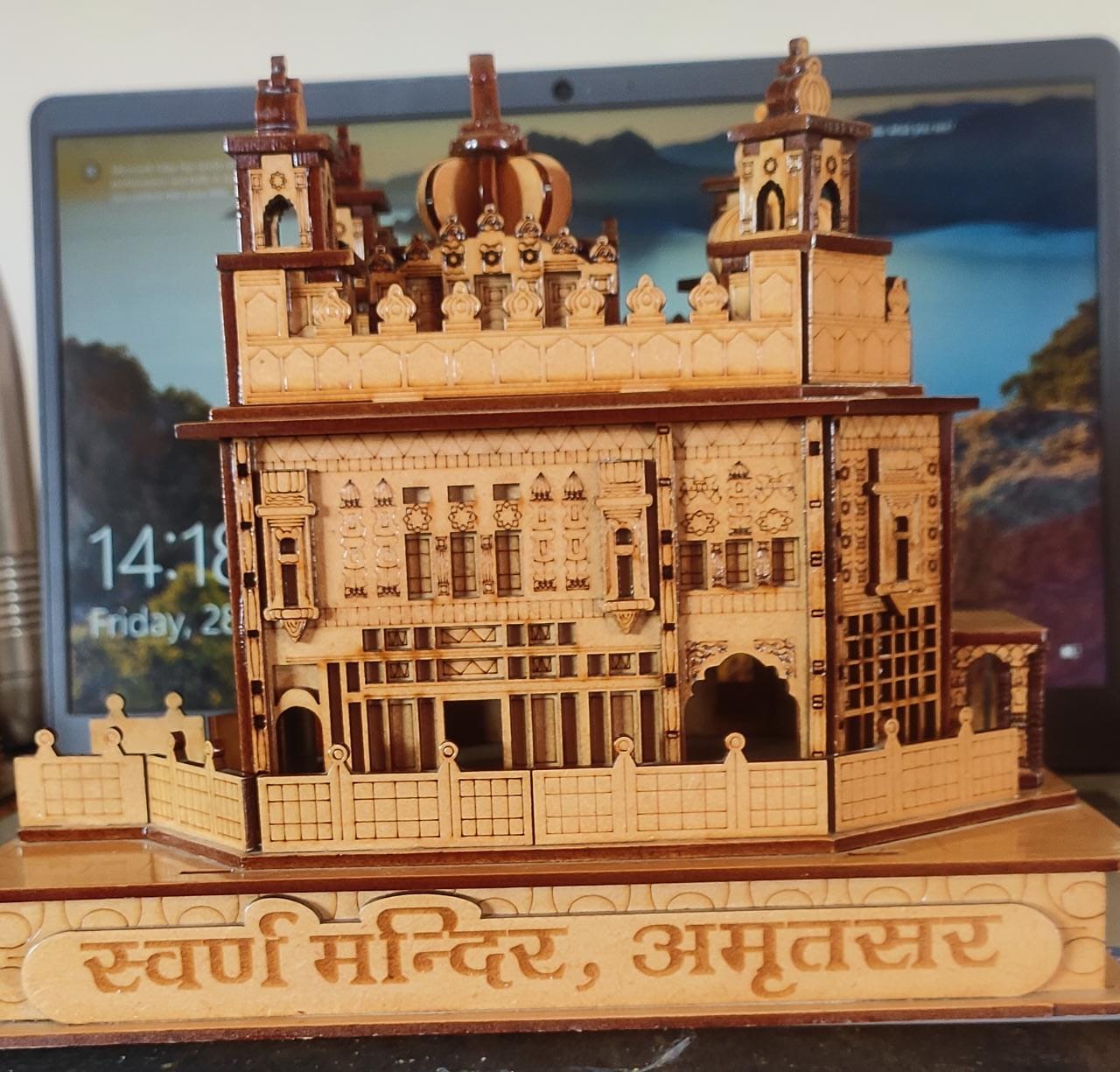 3D Golden Temple Amritsar Model | Exquisite Wooden Replica | Sacred Sikh Décor