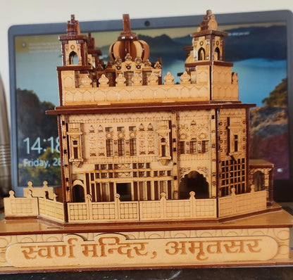 3D Golden Temple Amritsar Model | Exquisite Wooden Replica | Sacred Sikh Décor