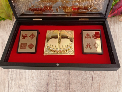 Gold Plated Lord MAHAVIR Swami Pocket Temple