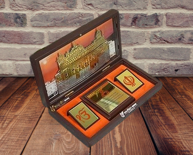 24K Gold Plated WaheGuruji Pocket Temple