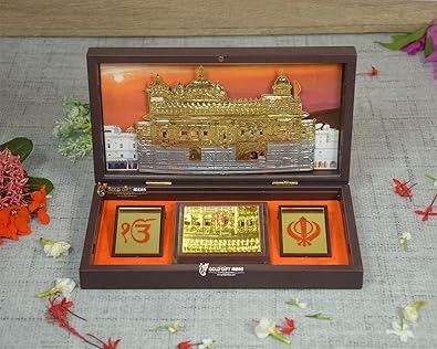 24K Gold Plated WaheGuruji Pocket Temple