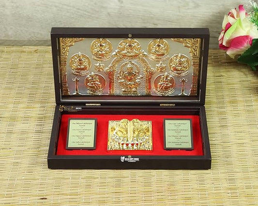 24K Gold Plated AshtaLakshmi Maa Pocket Temple