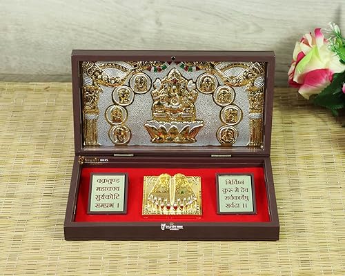 24K Gold Plated Ashtavinayak Ganesh Pocket Temple