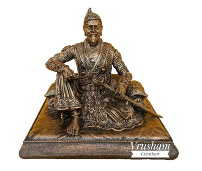 Sambhaji Baithak 5.5 Inch | Seated Chhatrapati Sambhaji Maharaj Idol