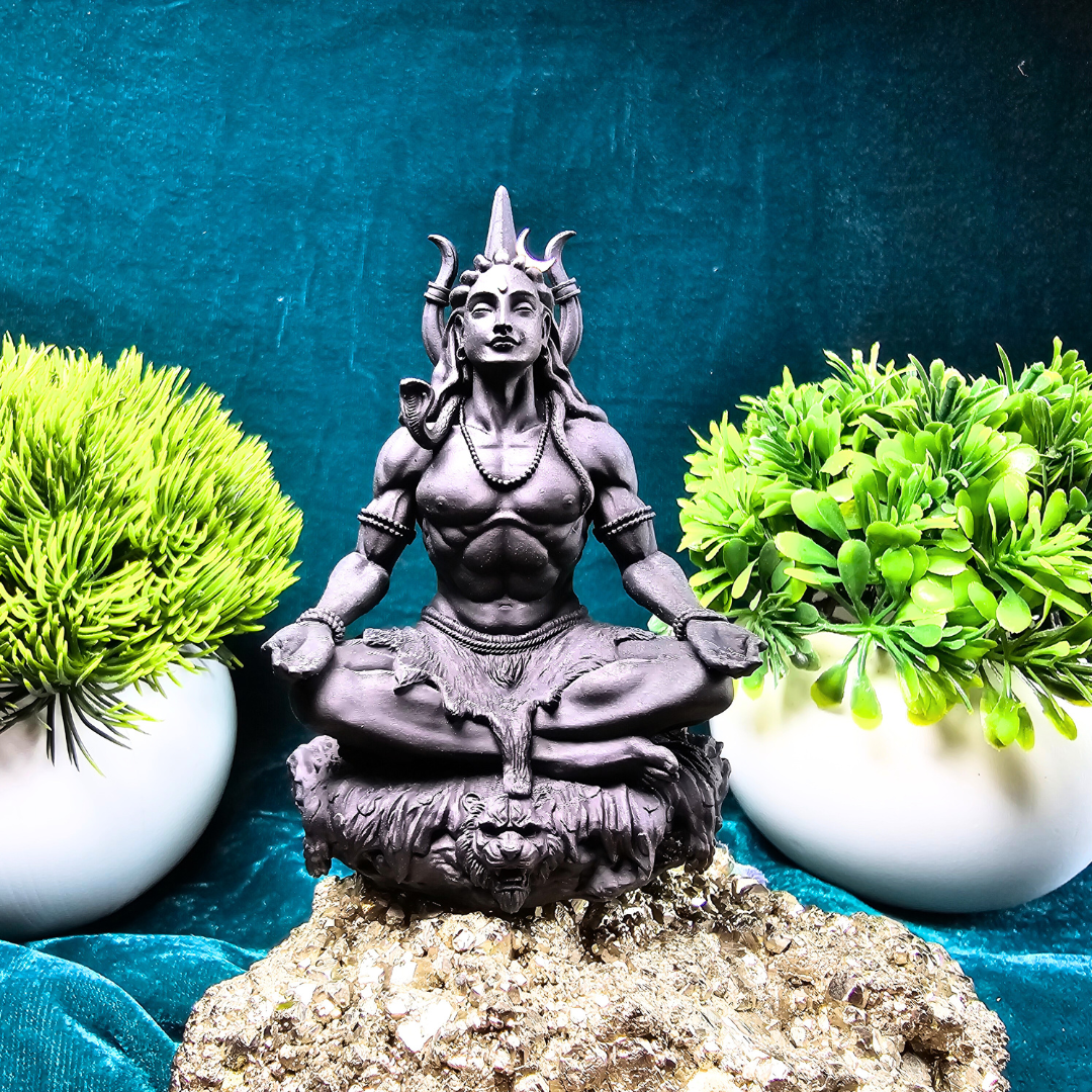 Adiyogi Mahadev Murti | Meditating Adiyogi Mahadev Idol for Car Dashboard & Home Temple