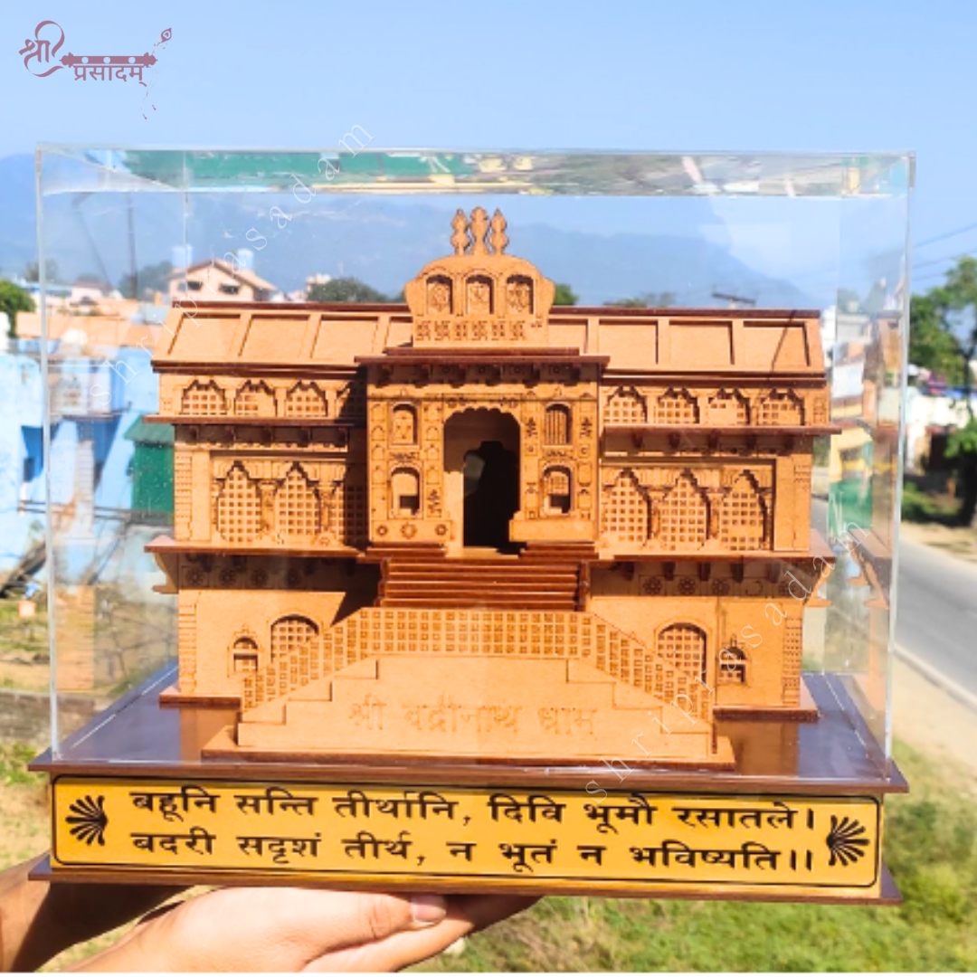 Badrinath Acrylic Large Model | Shri Badrinath Dham 3D Model  | Badrinath 3D Temple Model