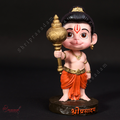 Bal Hanuman with Gada | Bal Hanuman Idol for Temple | Ideal for Car Dashboard