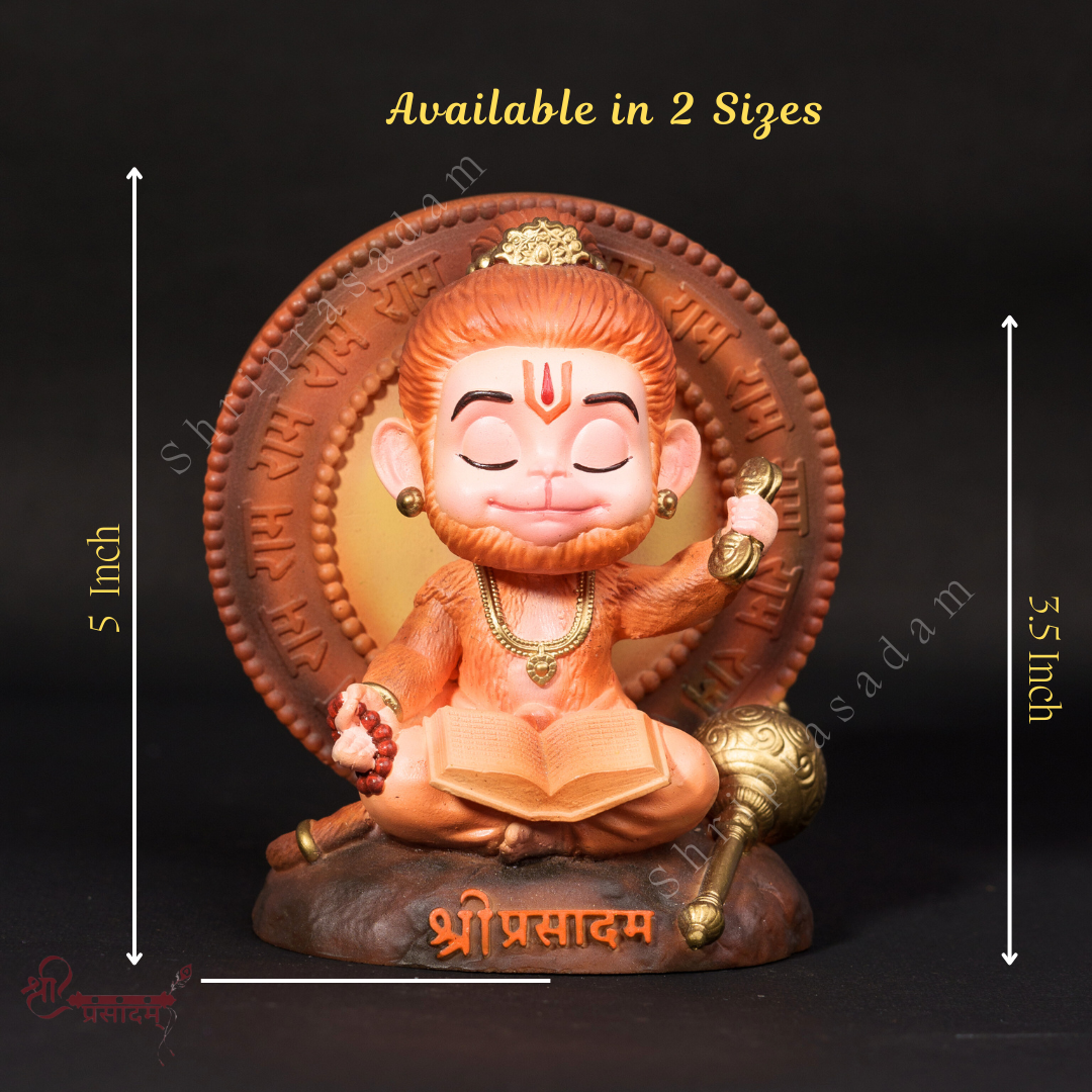 Meditating Bal Hanuman Idol | Bal Hanuman Murti | Idol for Car Dashboard