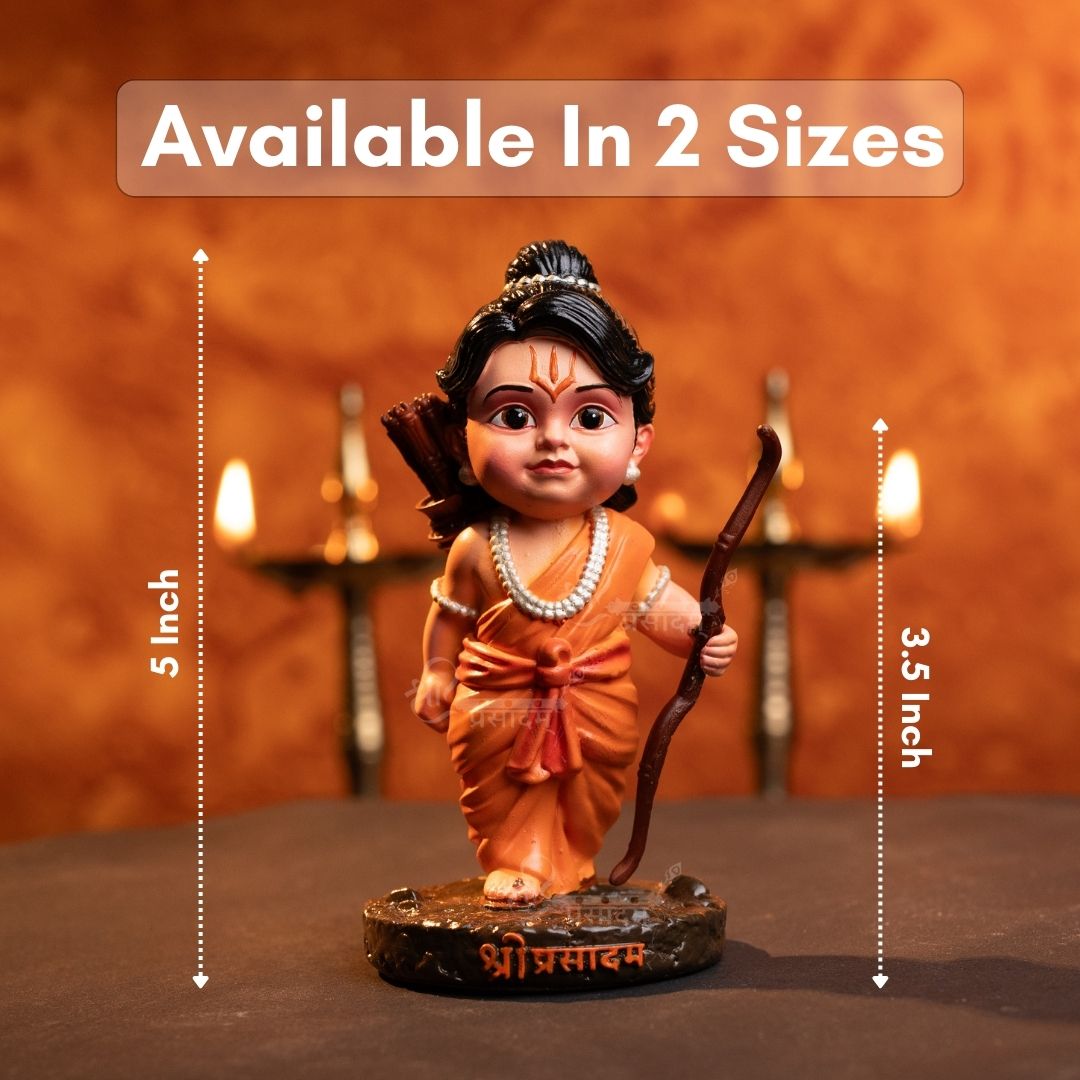 Bal Ram Idol for Car Dashboard | Beautiful Ram Murti for Pooja Room, and Spiritual Gifting