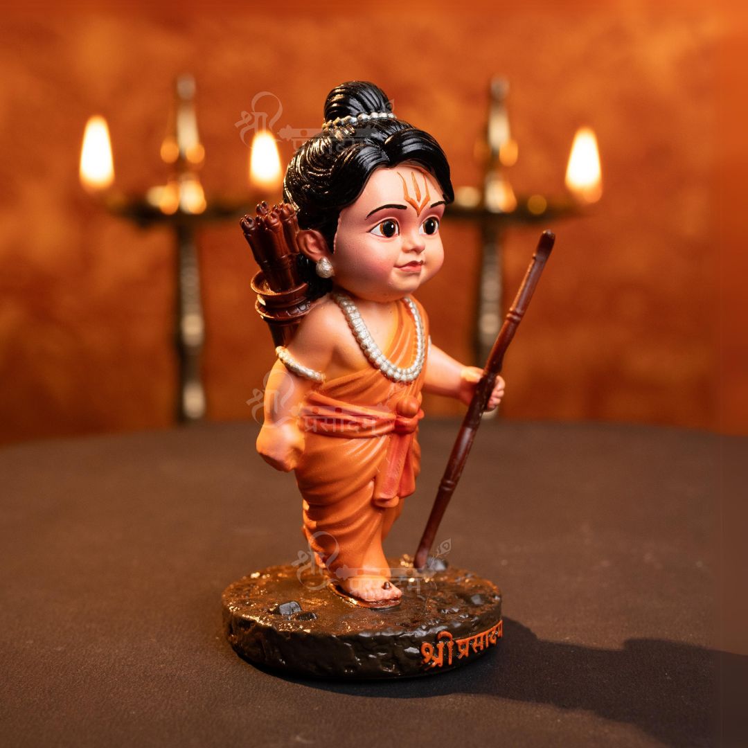 Bal Ram Idol for Car Dashboard | Beautiful Ram Murti for Pooja Room, and Spiritual Gifting