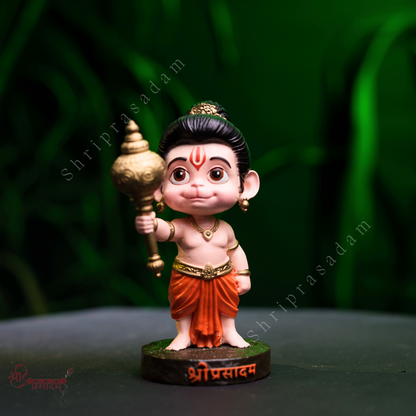 Bal Hanuman with Gada | Bal Hanuman Idol for Temple | Ideal for Car Dashboard