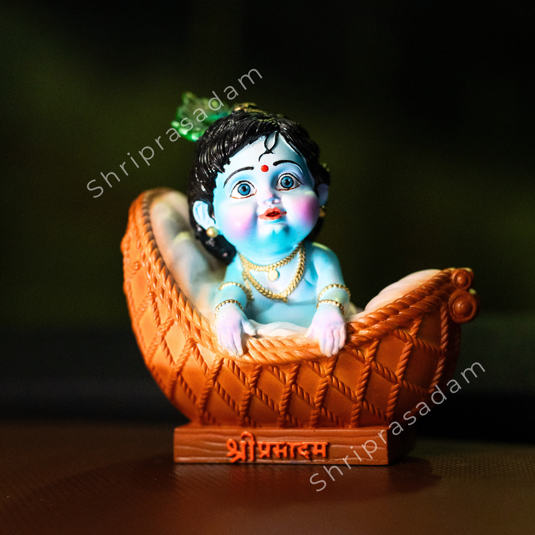 Laddo Gopal Idol | Bal Krishna Murti | Decorative Showpiece Makhan Chor