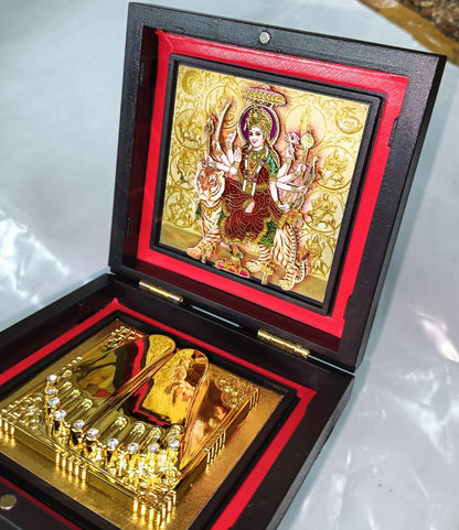 Divine Maa Durga Pocket Temple (Gold Platted) | Nav Durga Pocket Temple