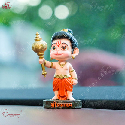 Bal Hanuman with Gada | Bal Hanuman Idol for Temple | Ideal for Car Dashboard