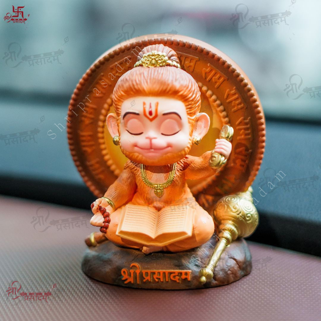 Meditating Bal Hanuman Idol | Bal Hanuman Murti | Idol for Car Dashboard