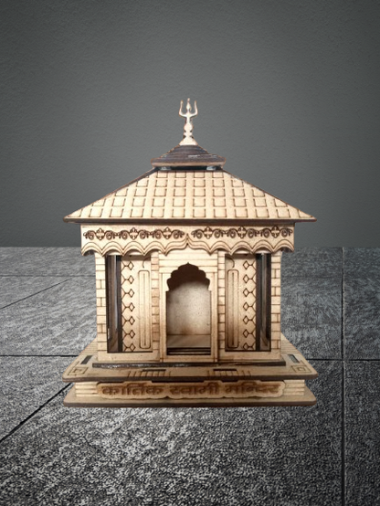 3D Kartik Swami Mandir – A Divine Wooden Masterpiece for Your Sacred Space | Kartik Swami Mandir replica