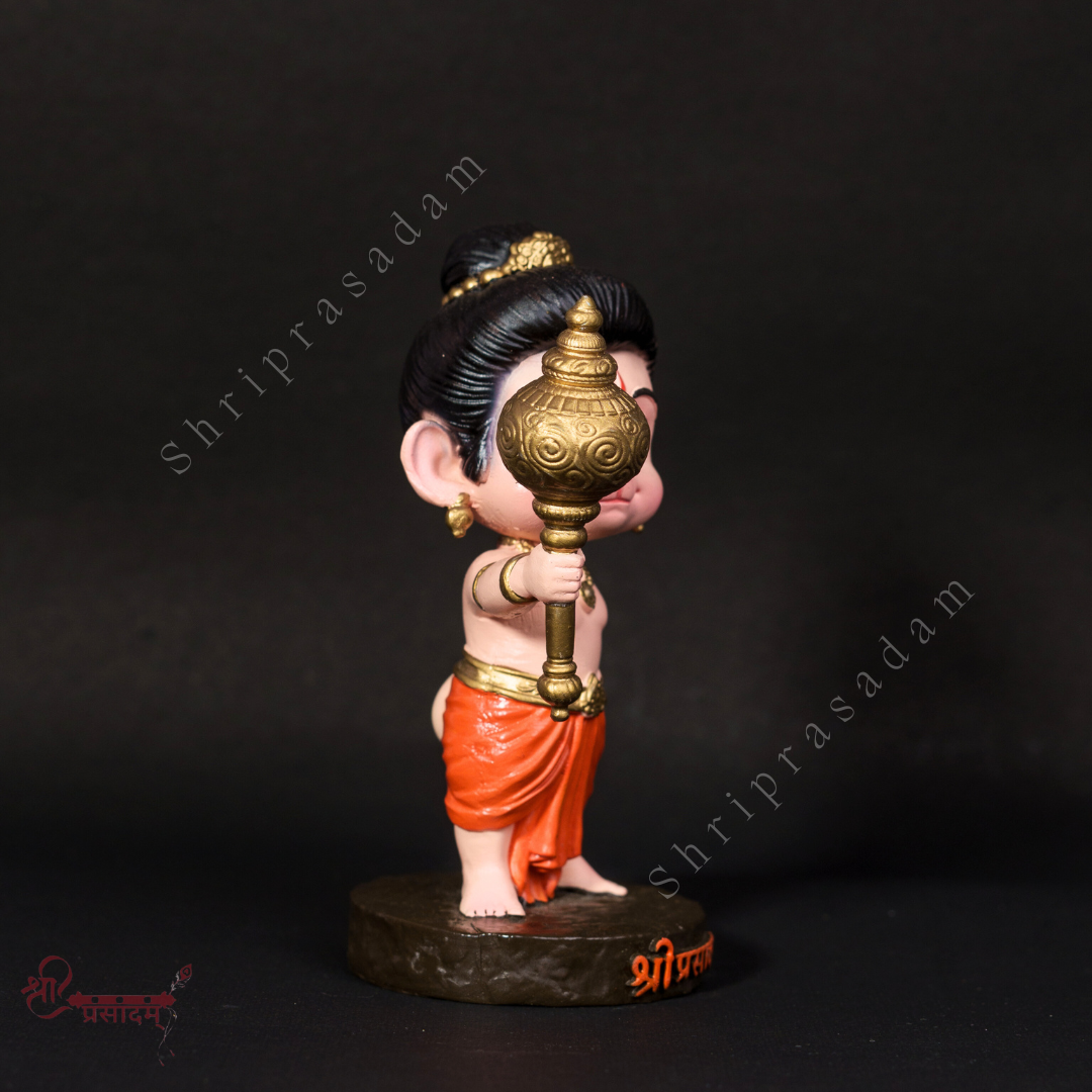 Bal Hanuman with Gada | Bal Hanuman Idol for Temple | Ideal for Car Dashboard