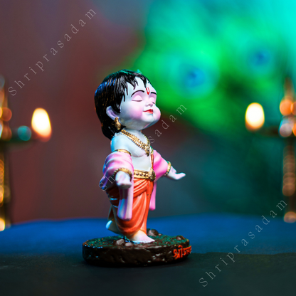 Lord Krishna Bal Gopal Idol | Makhan Chor Murti | Bal Gopal Idol for Car Dashboard