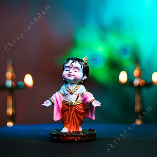 Lord Krishna Bal Gopal Idol | Makhan Chor Murti | Bal Gopal Idol for Car Dashboard