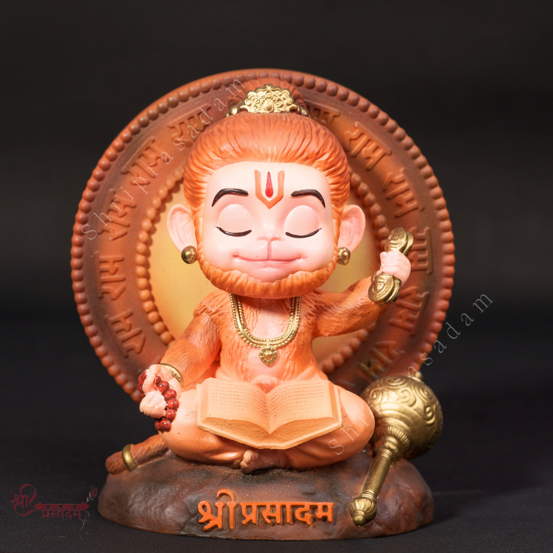 Meditating Bal Hanuman Idol | Bal Hanuman Murti | Idol for Car Dashboard